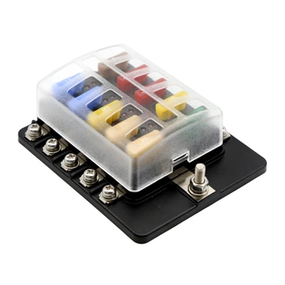 10 way screw nut terminal blade fuse block